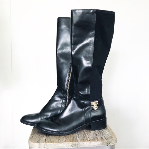 Michael Kors Shoes - Michael Kors | Hamilton Black 50/50 Leather Boots